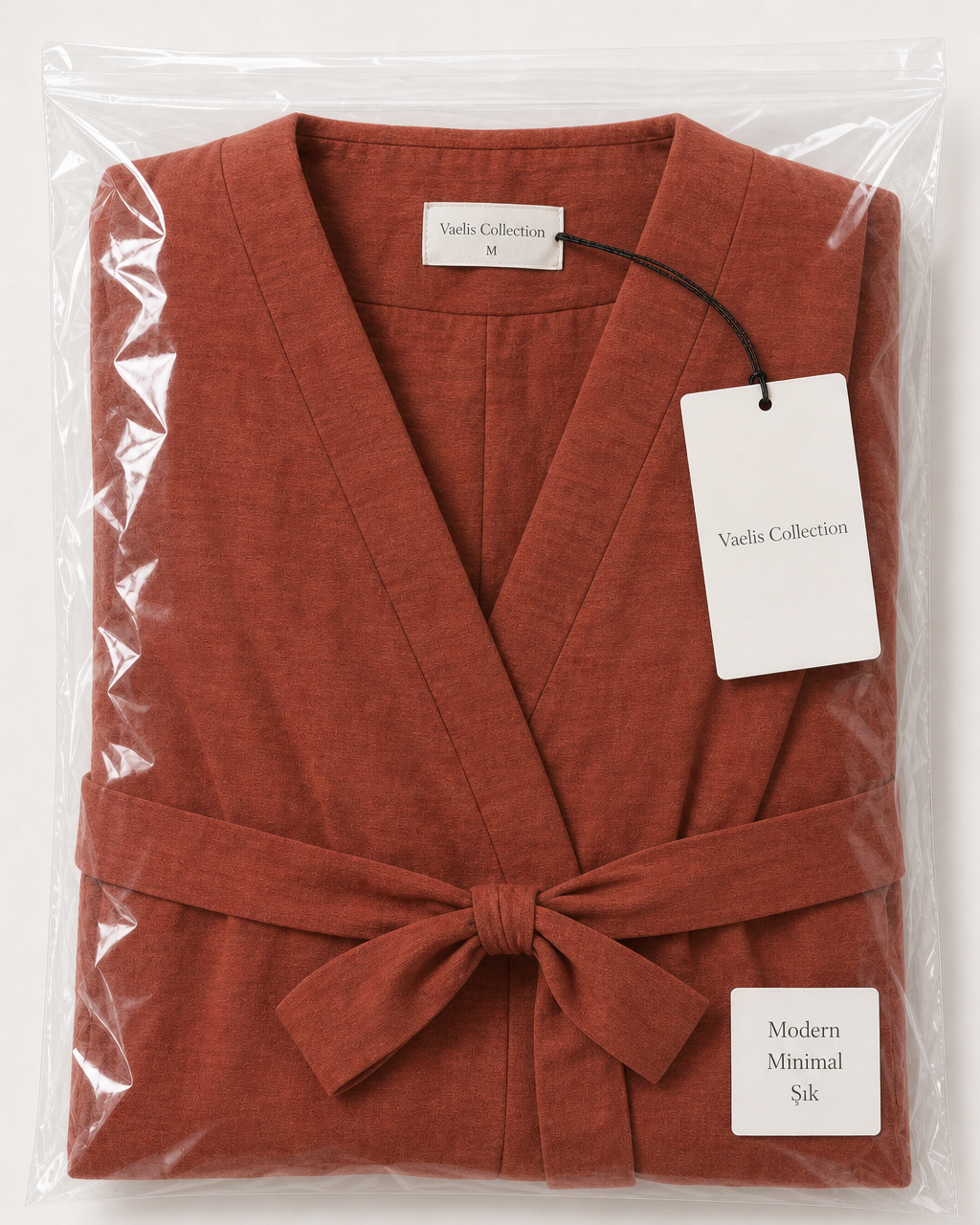 Kimono Yaka Bağcıklı Tencel Takım