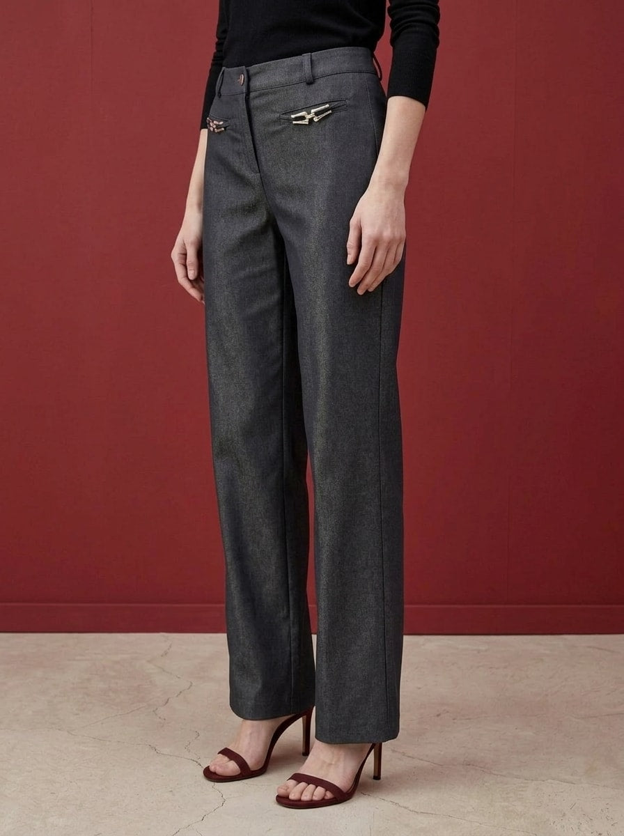 Zincir Toka Detaylı Tailor Pantolon