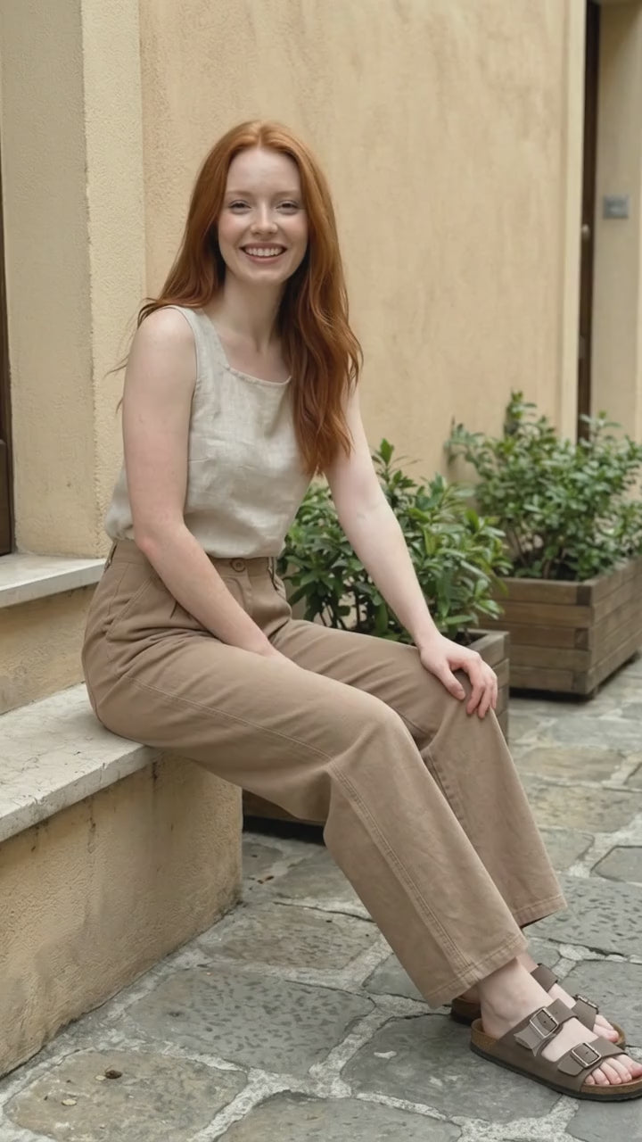 Çift Patlı Gabardin Pantolon